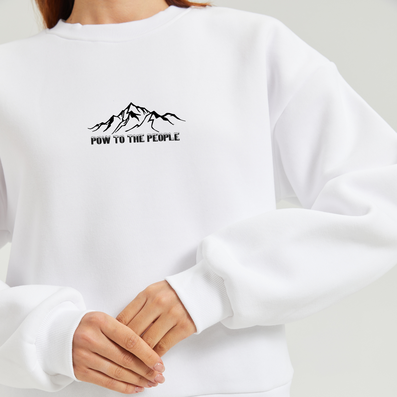 Pow to the People - Genser - Sweater med ski og snømotiv - DoUdare