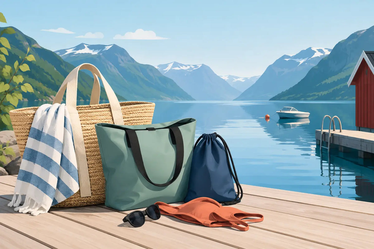 Beste vesker til badetøy for fjordliv og bad