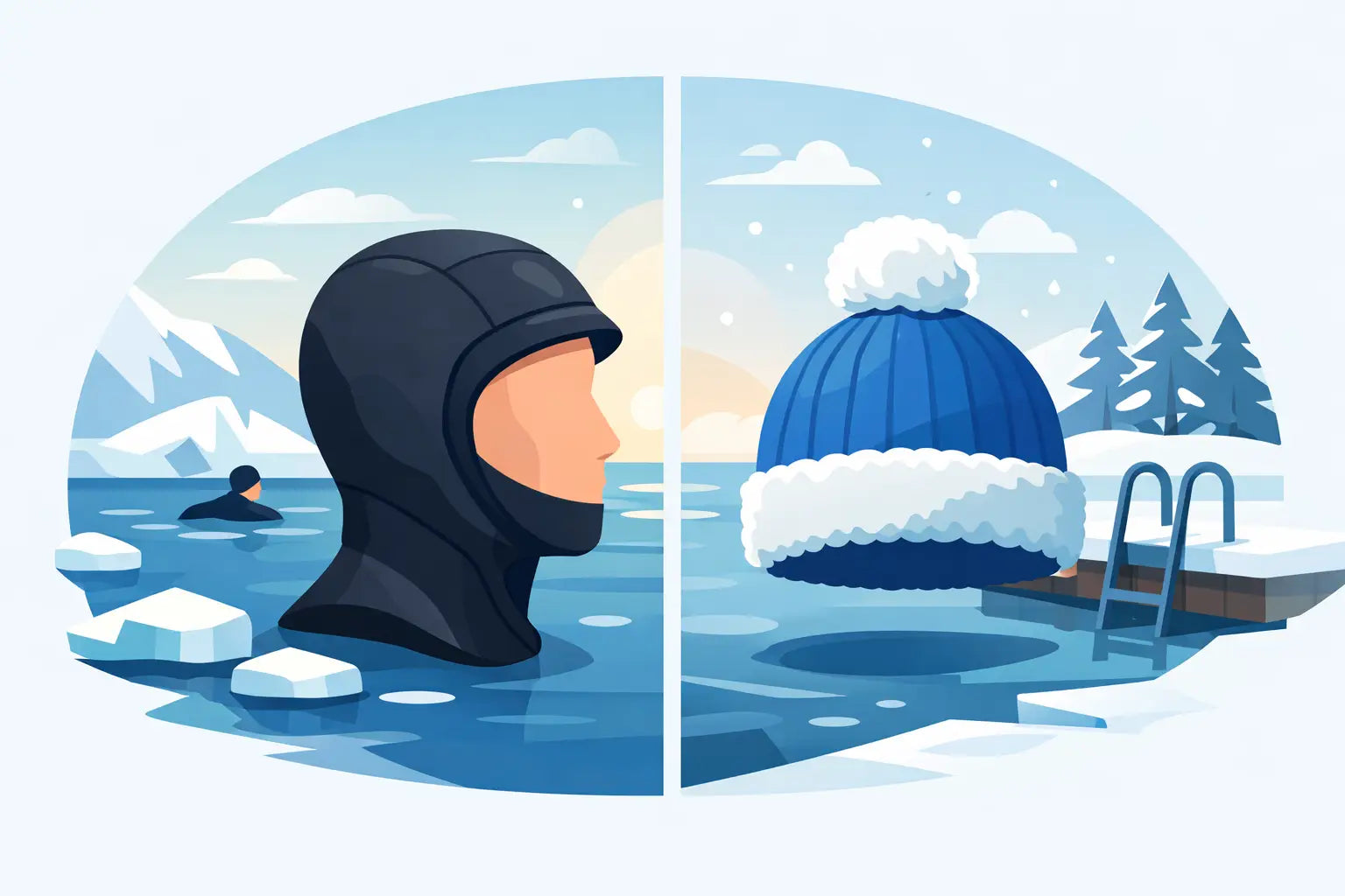 Neoprenhette eller lue til vinterbading?