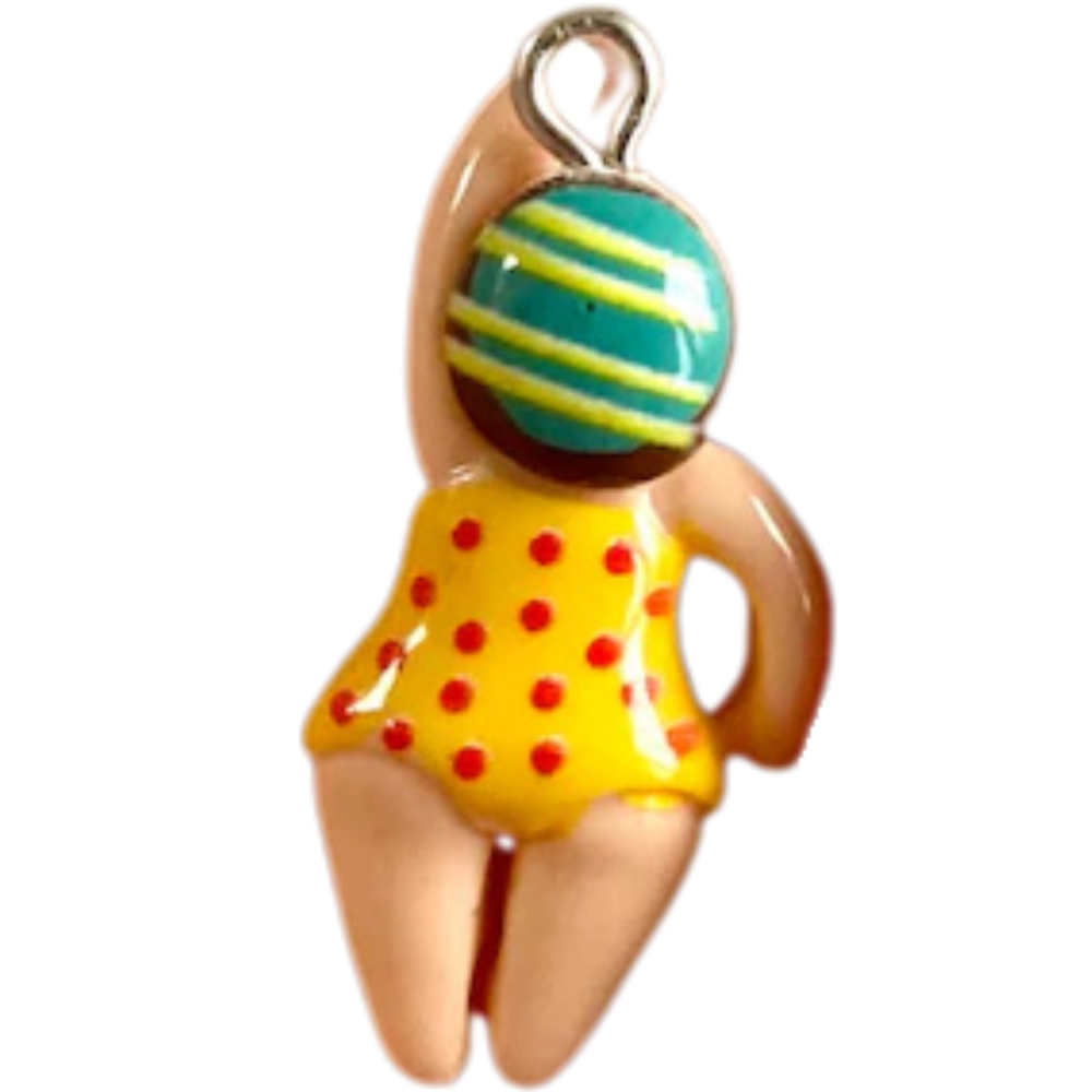 Charms av en badende figur i bikini til smykke eller nøkkelring Fjord Vibes of Norway1