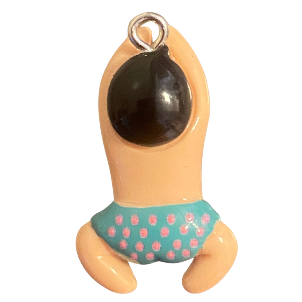 Charms av en badende figur i badebukse til smykke eller nøkkelring Fjord Vibes of Norway