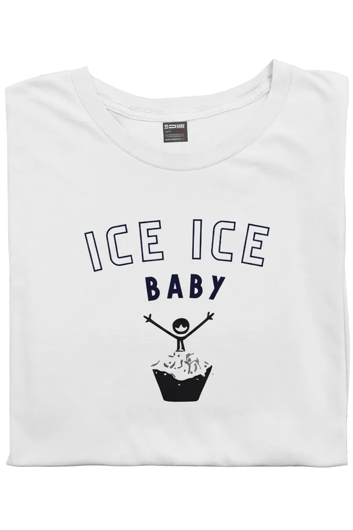 Ice Ice baby Isbading Tee - Unisex - DoUdare hvit med svart trykk av en isbader