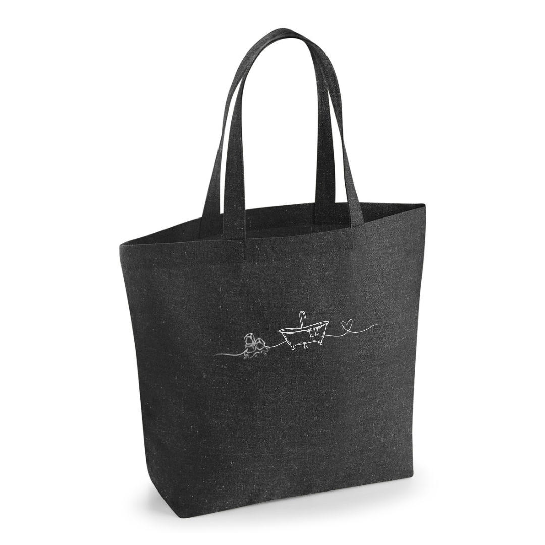 Love to Ice-bath- beach bag - Recycled MAXI tote - DoUdare